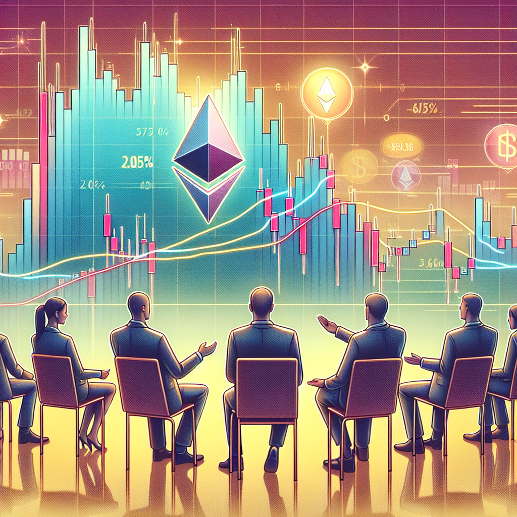 Grafische Darstellung des Preisabwärtstrends von Ethereum und der Doppeltop-Formation
